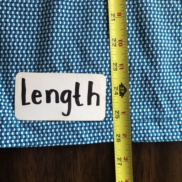 Ted Baker Blue Cotton Geometric Print Short Sleeve Collared Polo Shirt 3 M - Picture 6 of 8